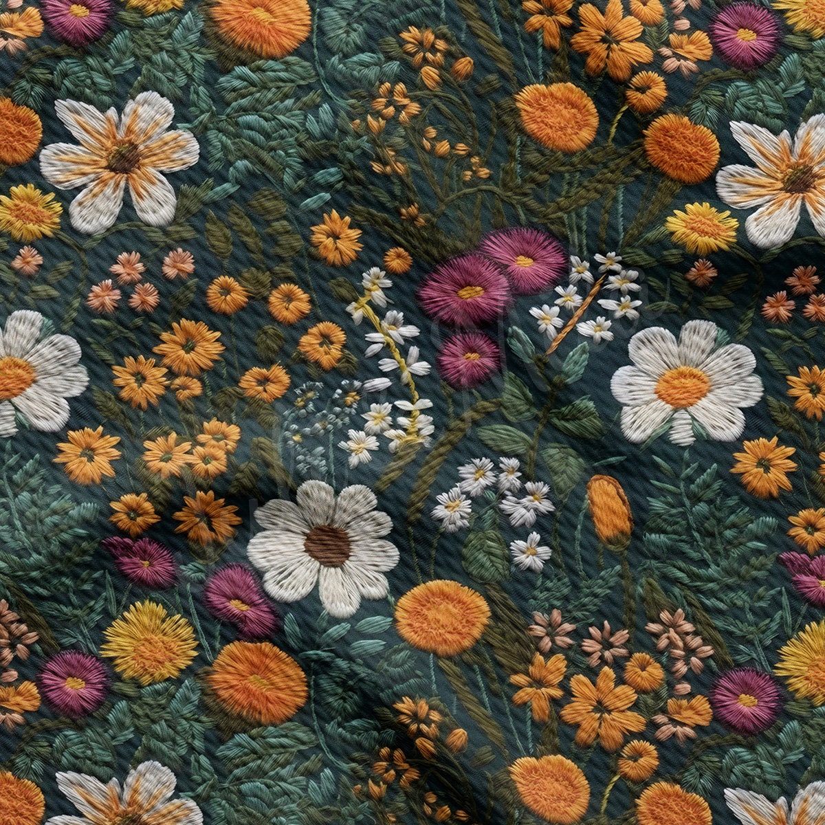 Embroidery Printed Liverpool Bullet Textured Fabric AA1785