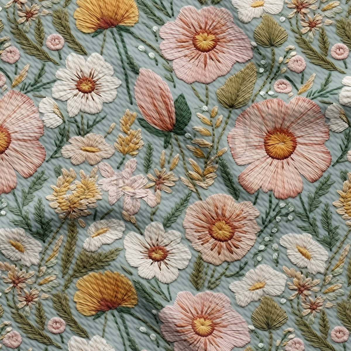 Embroidery Printed Liverpool Bullet Textured Fabric AA1786