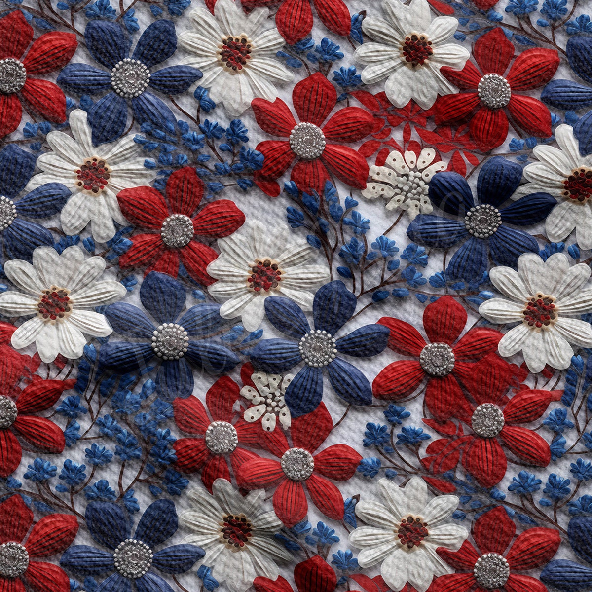 Embroidery Printed Liverpool Bullet Textured Fabric AA1787