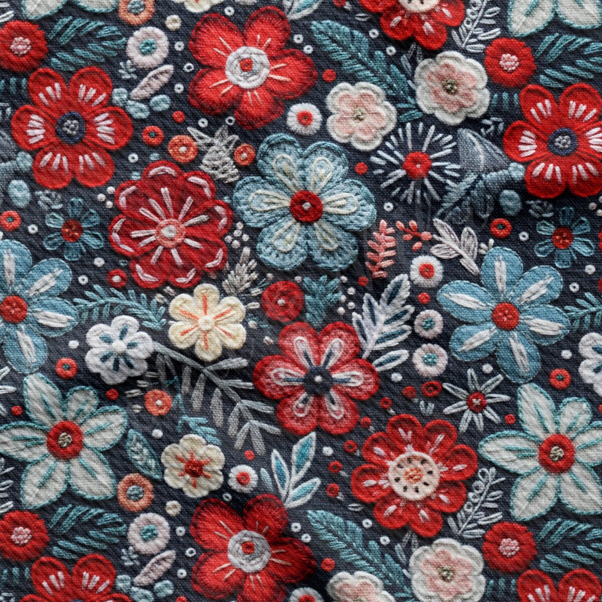 Embroidery Printed Liverpool Bullet Textured Fabric AA1791
