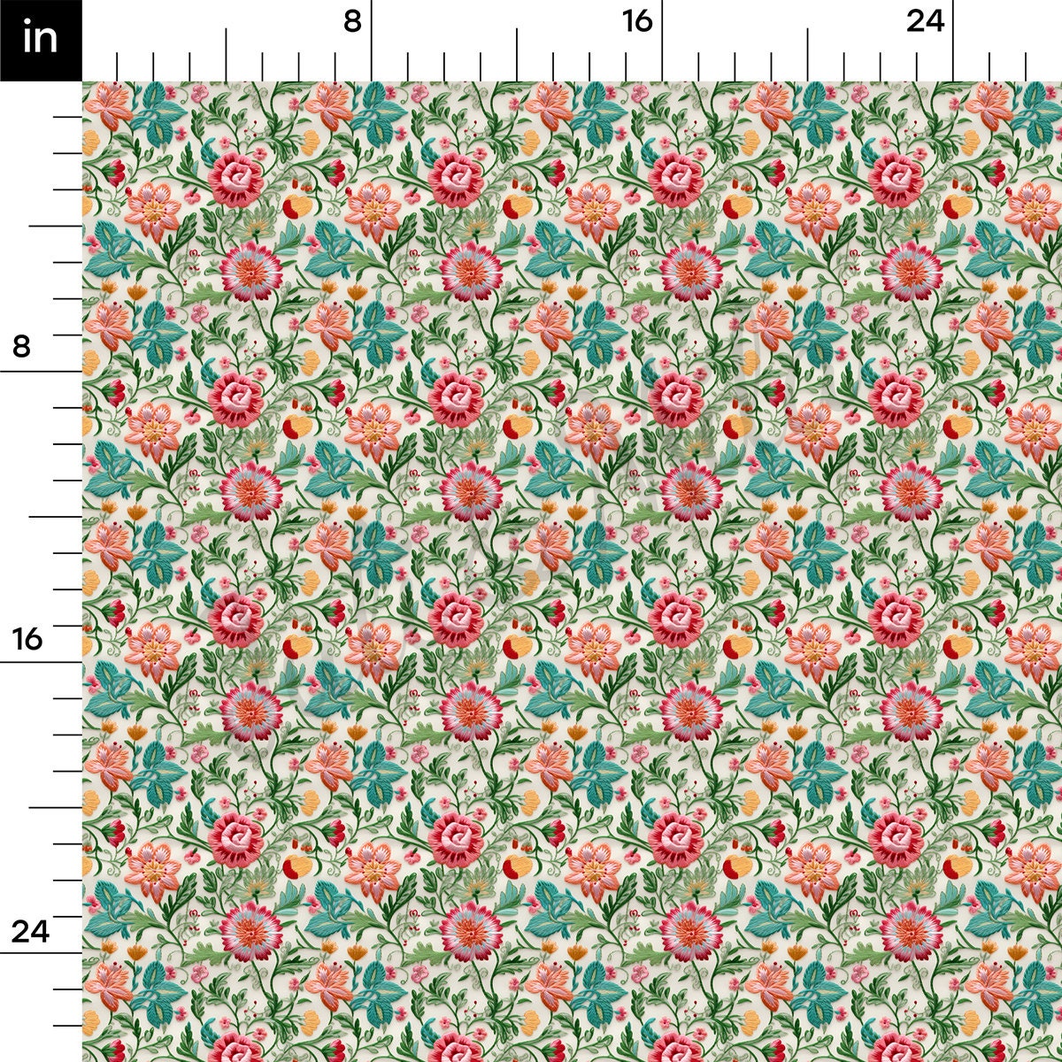 Embroidery Rib Knit Fabric RBK1783