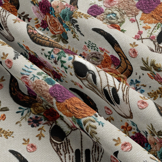 Floral Embroidery Rib Knit Fabric RBK1790