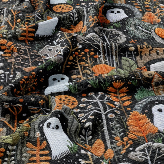 Autumn Fall Halloween Bullet Textured Fabric AA1813