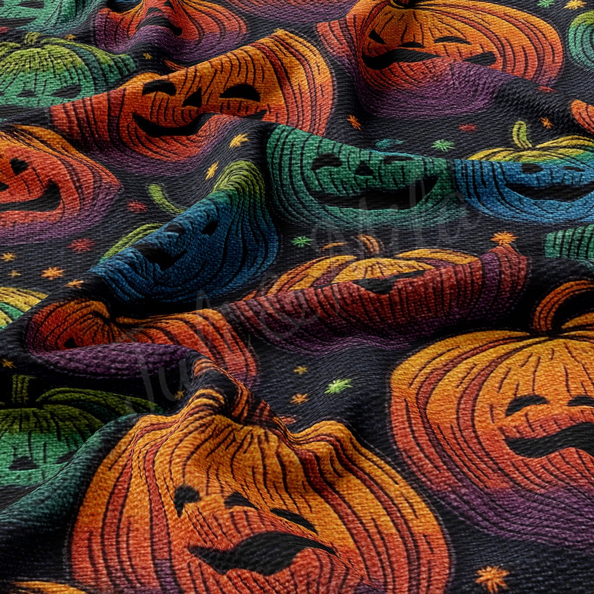Autumn Fall Halloween Bullet Textured Fabric AA1816
