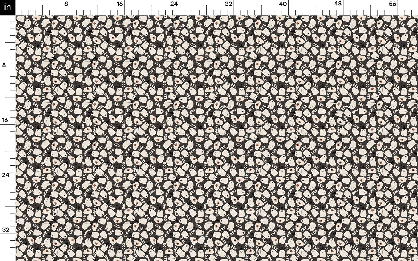 Autumn Fall Halloween Bullet Textured Fabric AA1843