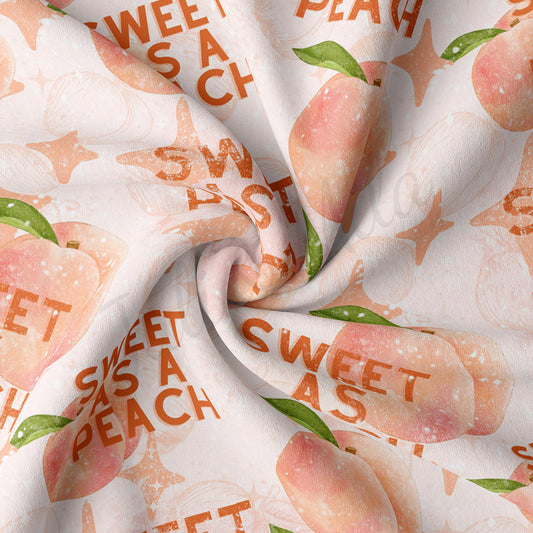 Sweet as a Peach Double Brushed Polyester Fabric DBP1845