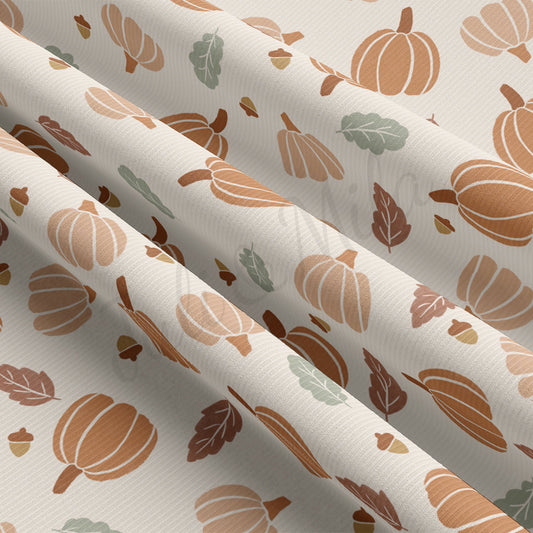Autumn Fall Halloween Rib Knit Fabric RBK1839