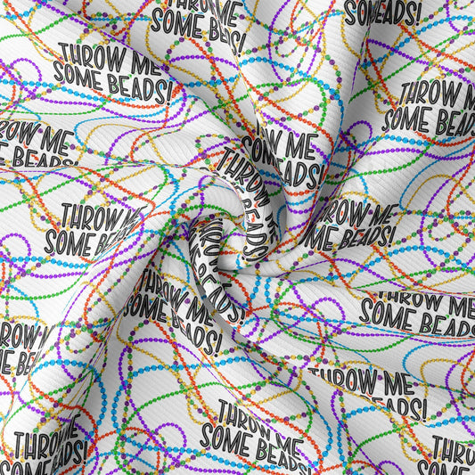 Mardi Gras Rib Knit Fabric RBK1847