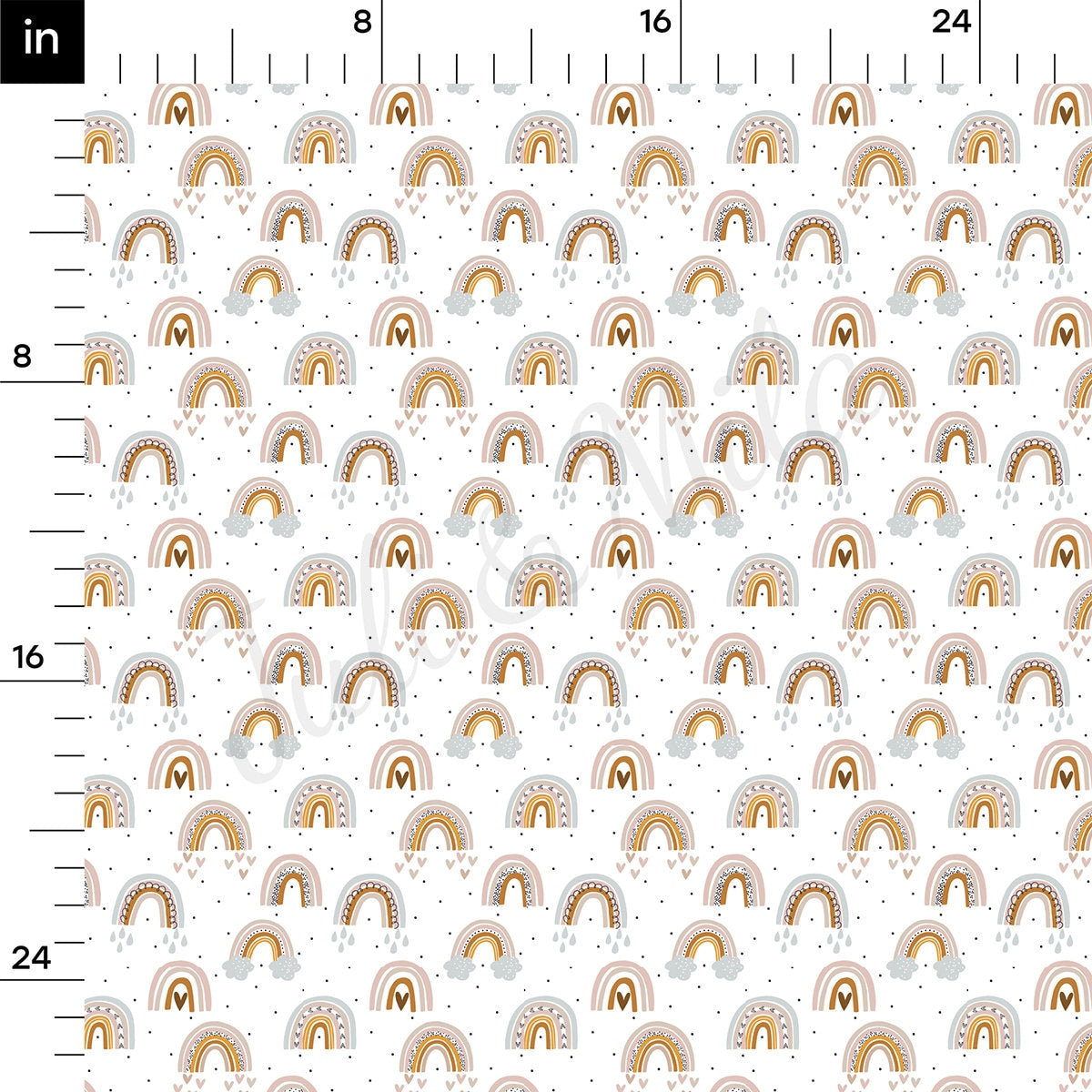 100% Cotton Fabric rainbows CTNRainbow6