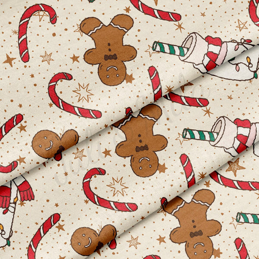 100% Cotton Fabric By the Yard Printed in USA Cotton Sateen - Cotton Christmas СTN1881