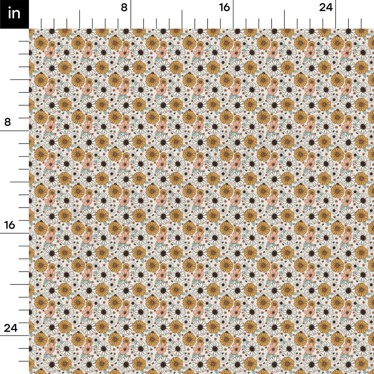 100% Cotton Fabric By the Yard Printed in USA Cotton Sateen - Cotton floral СTN1858
