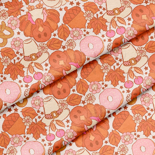 100% Cotton Fabric By the Yard Printed in USA Cotton Sateen - Cotton СTN1892 Thanksgiving Day