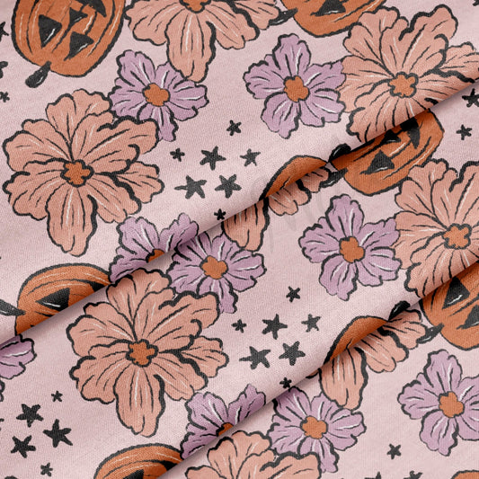100% Cotton Fabric By the Yard Printed in USA Cotton Sateen - Cotton Halloween СTN1876