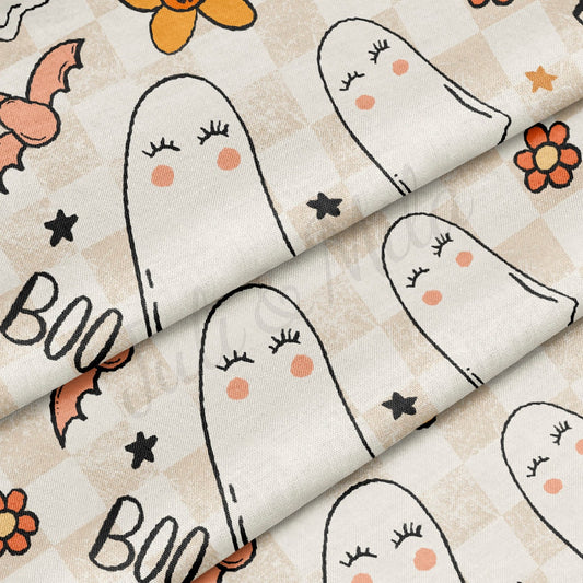100% Cotton Fabric By the Yard Printed in USA Cotton Sateen - Cotton Halloween СTN1869