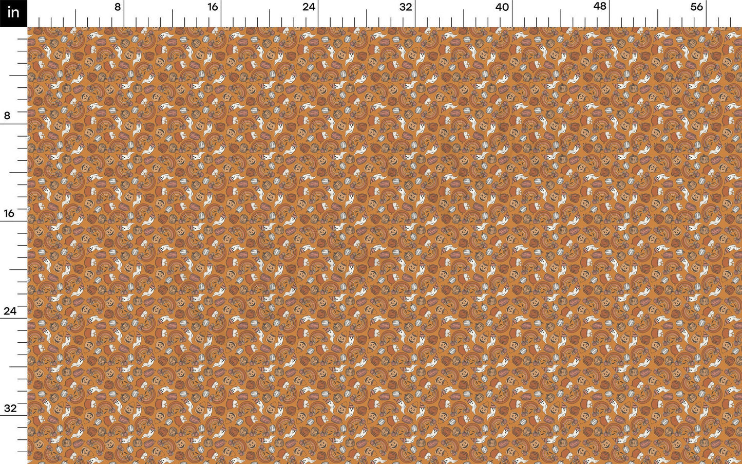 100% Cotton Fabric By the Yard Printed in USA Cotton Sateen - Cotton Halloween СTN1875