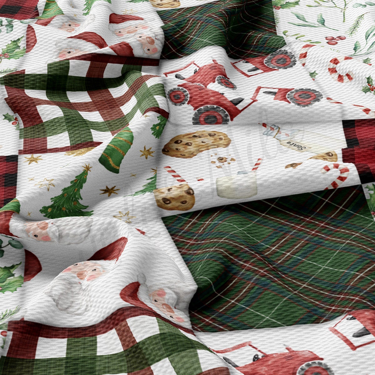 Christmas Candy Cane Bullet Textured Fabric AA1906
