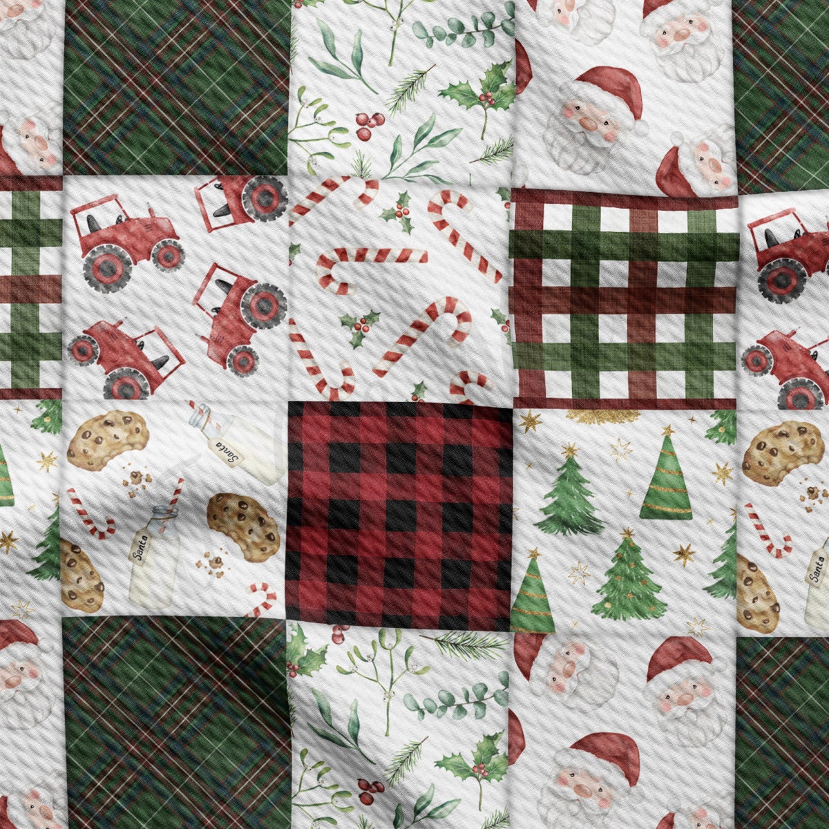 Christmas Candy Cane Bullet Textured Fabric AA1906