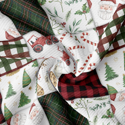 Christmas Candy Cane Bullet Textured Fabric AA1906