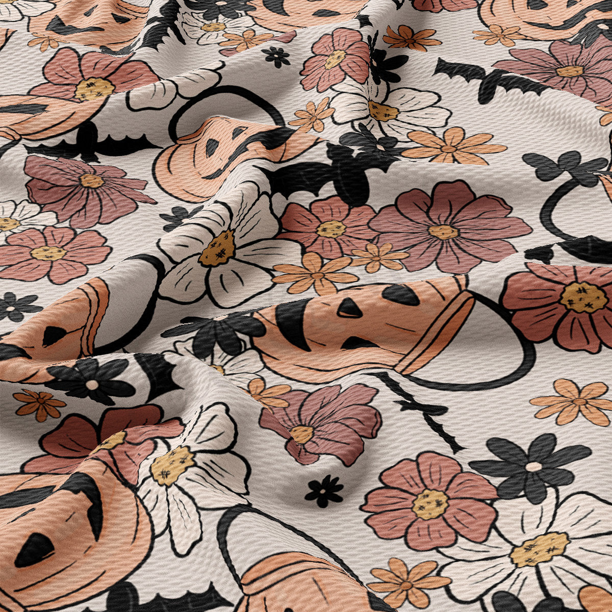 Autumn Fall Halloween Bullet Textured Fabric AA1944