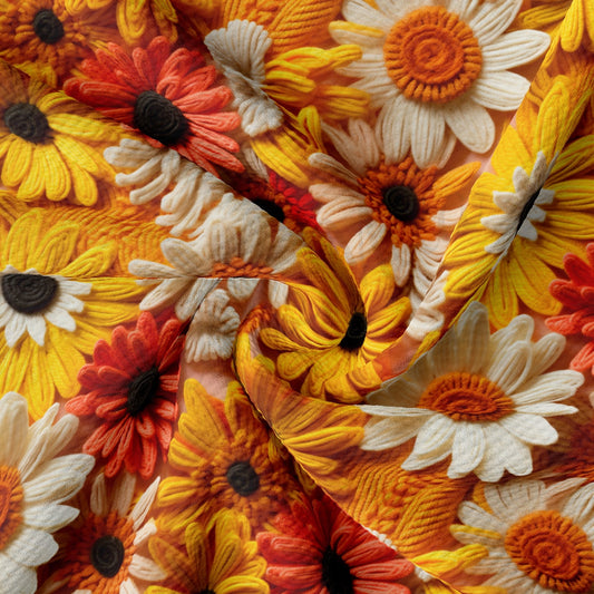 Bullet Textured Fabric AA1924 flowers Embroidery