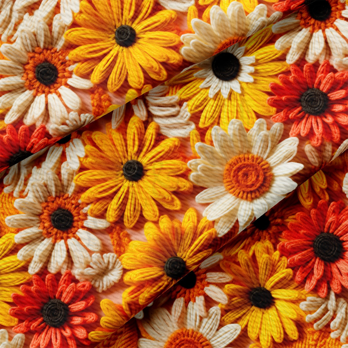 Bullet Textured Fabric AA1924 flowers Embroidery