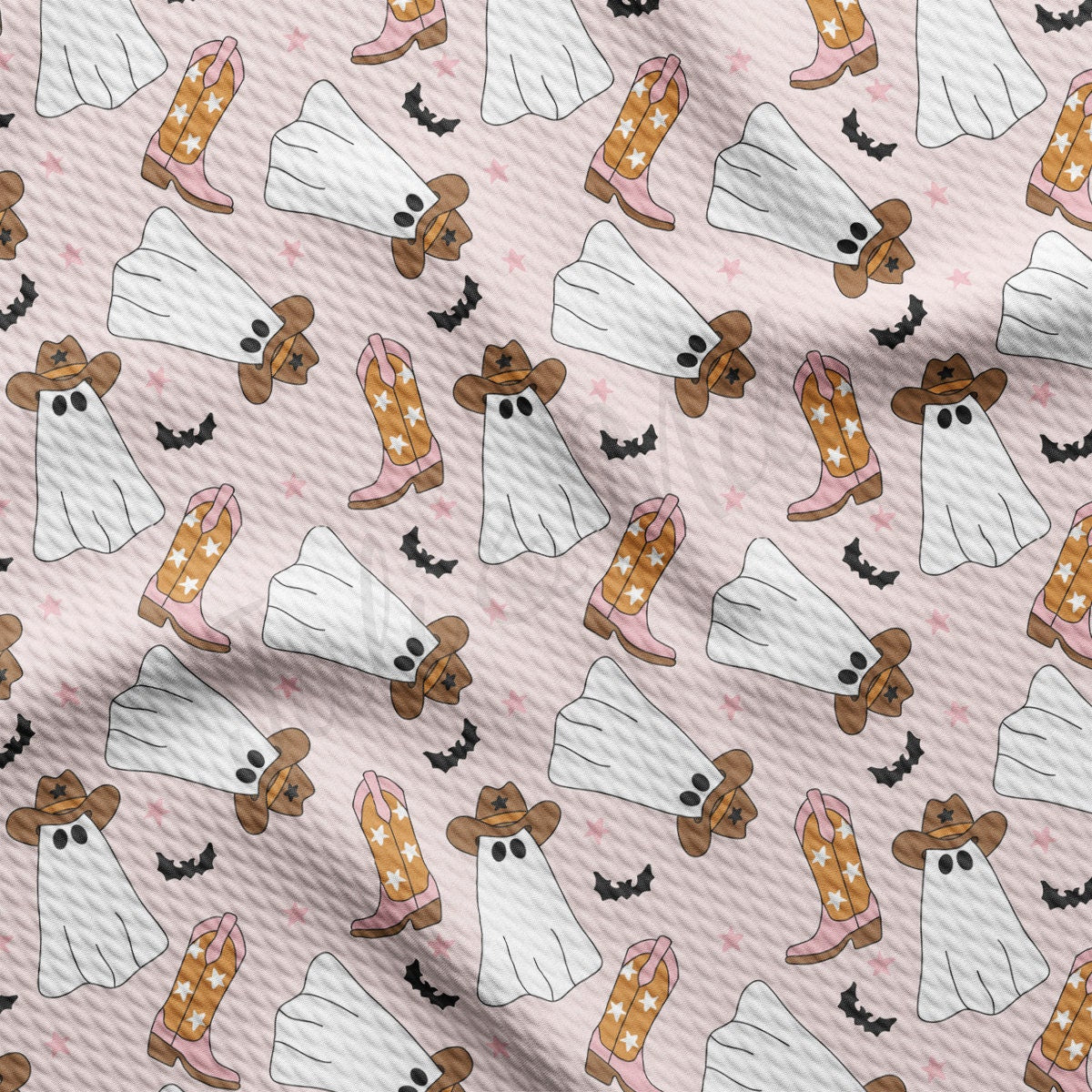 Fall Halloween Bullet Textured Fabric AA1910 cowboy ghosts