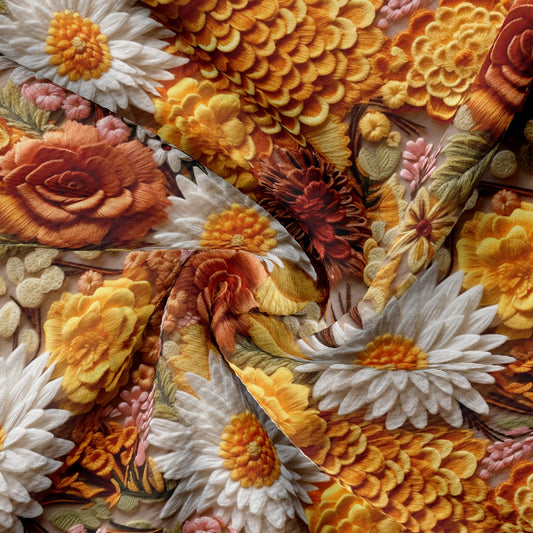 Autumn Fall Halloween Bullet Textured Fabric AA1935