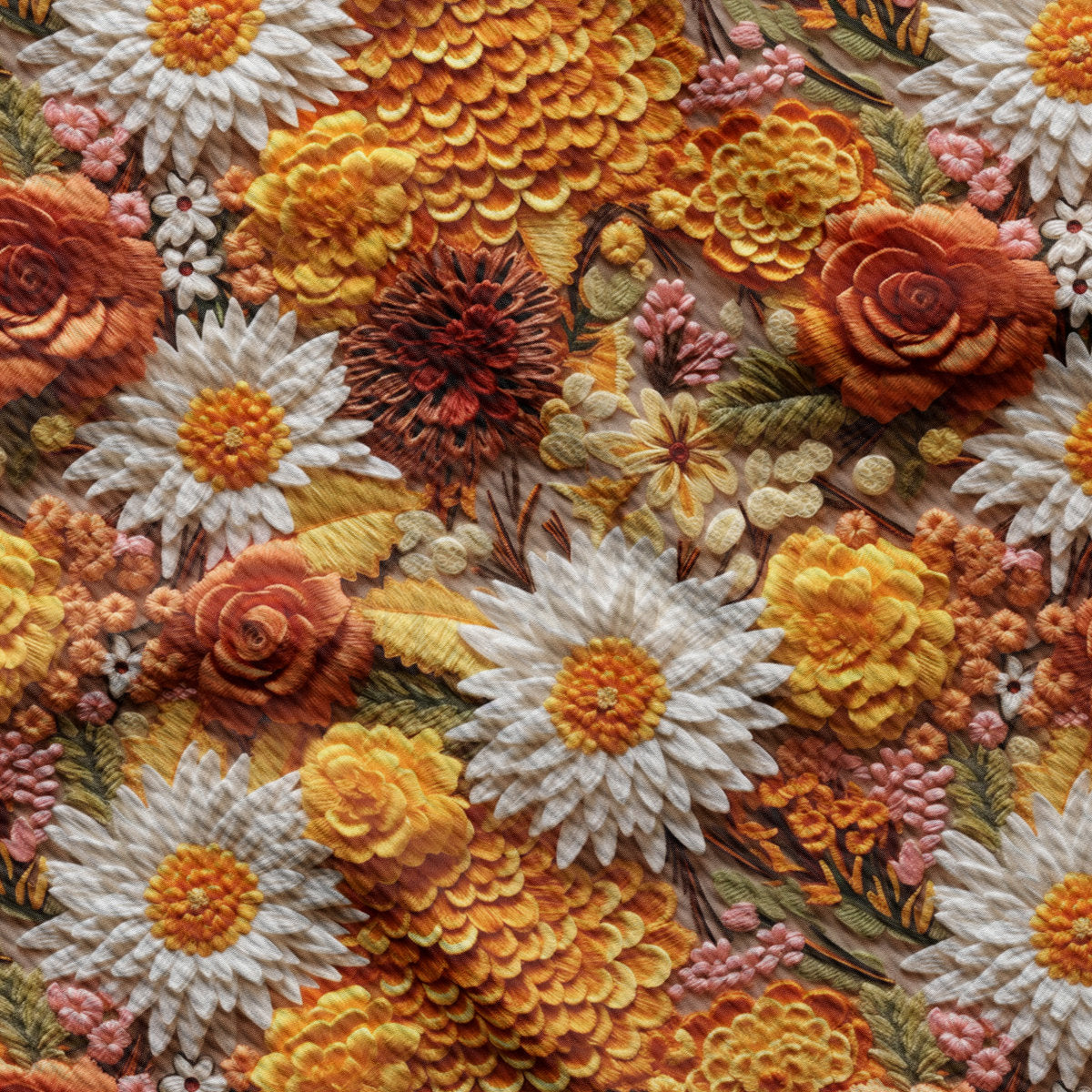Autumn Fall Halloween Bullet Textured Fabric AA1935