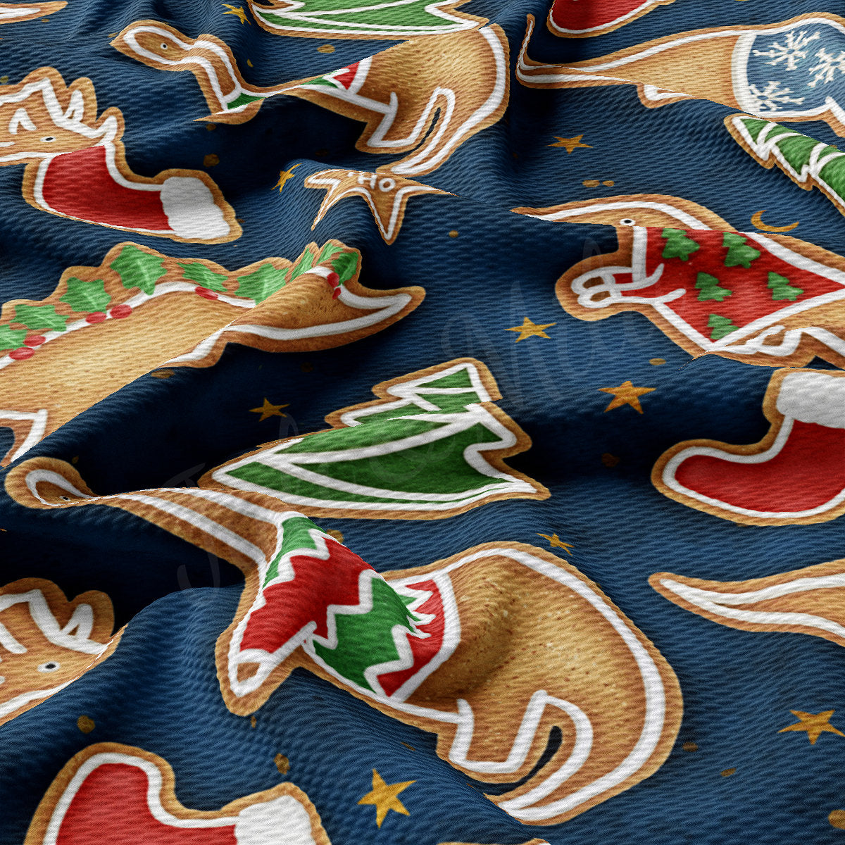 Christmas Dino Bullet Textured Fabric AA1941