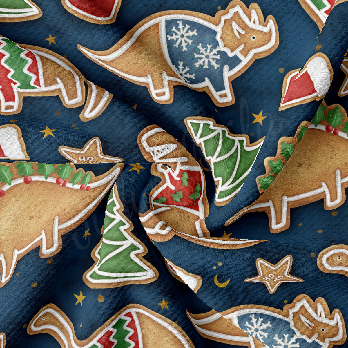 Christmas Dino Bullet Textured Fabric AA1941