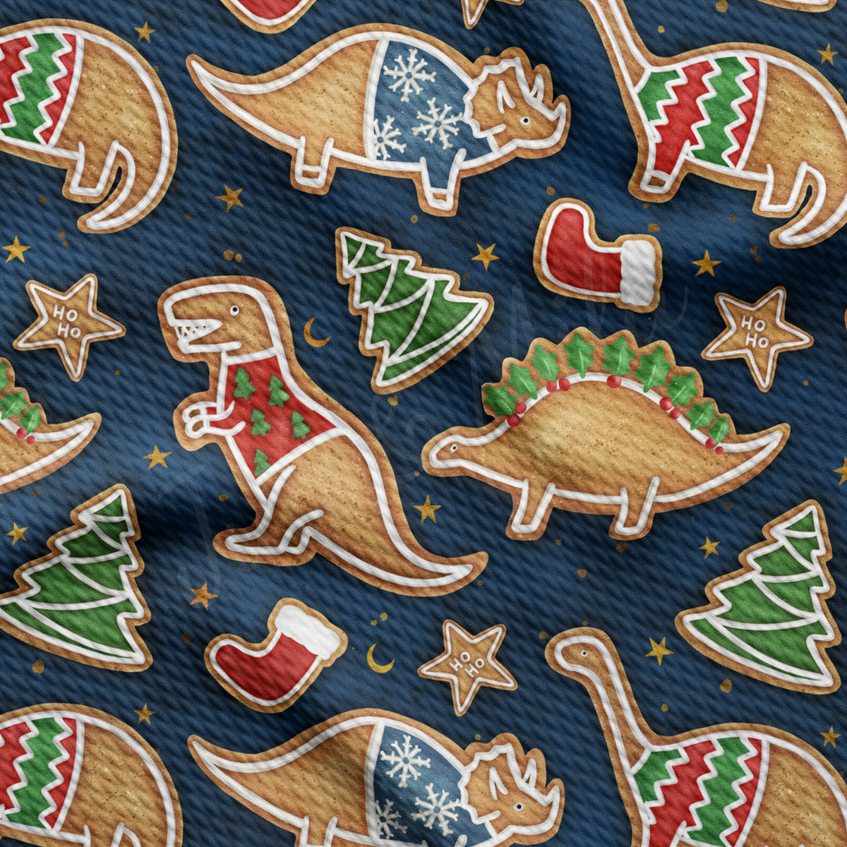 Christmas Dino Bullet Textured Fabric AA1941