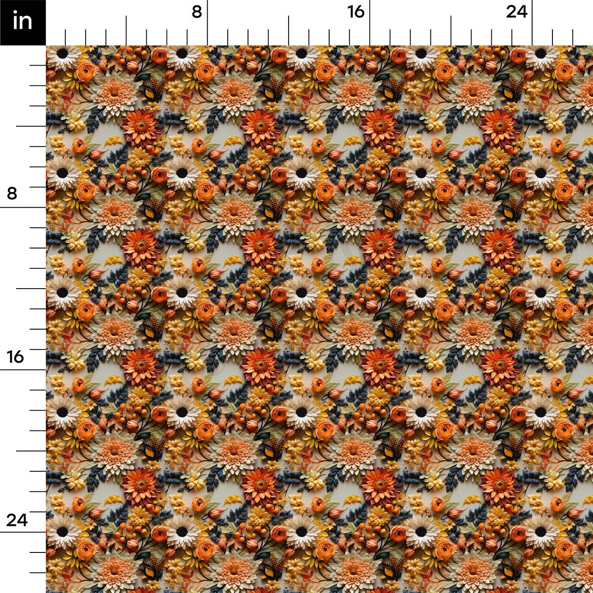 Bullet Textured Fabric AA1917 flowers Embroidery