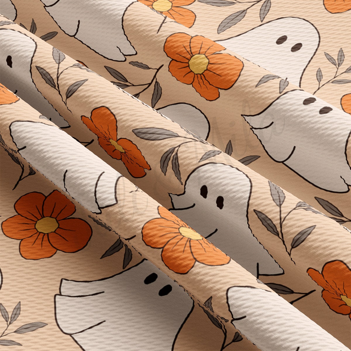 Fall Halloween Bullet Textured Fabric AA1940 ghosts