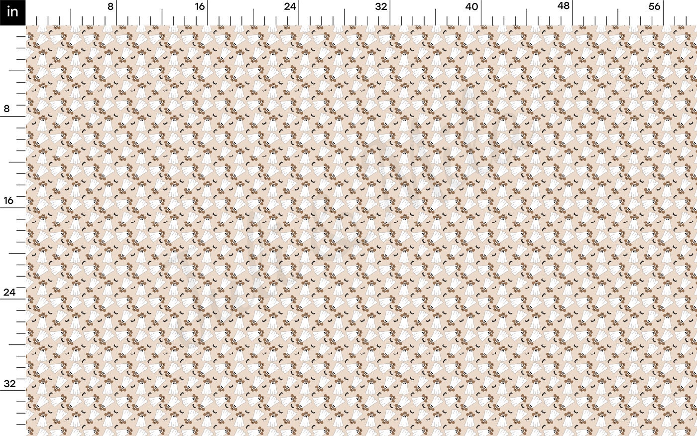 Fall Halloween l Bullet Textured Fabric AA1909 ghosts