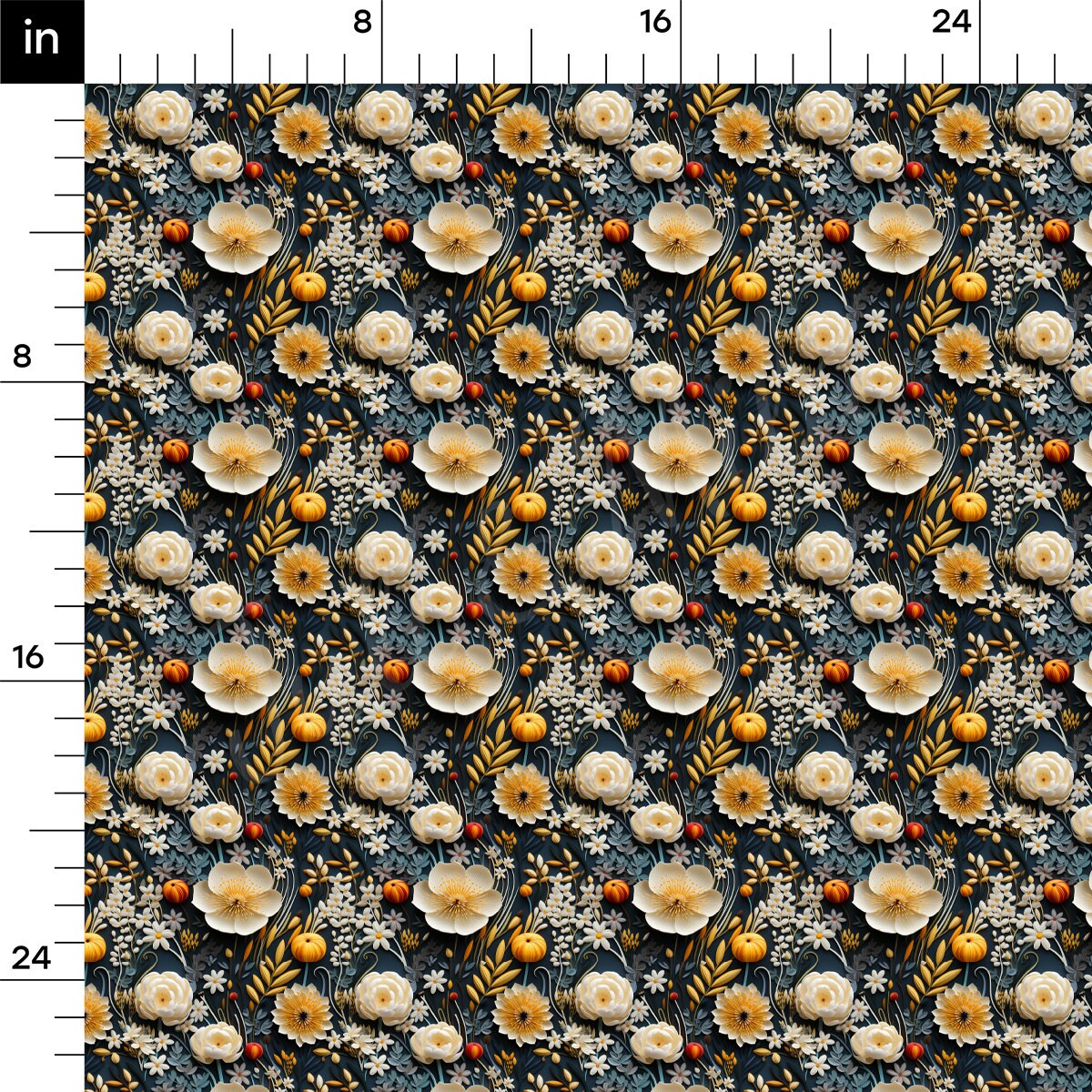 Floral Bullet Textured Fabric AA1927 flowers Embroidery