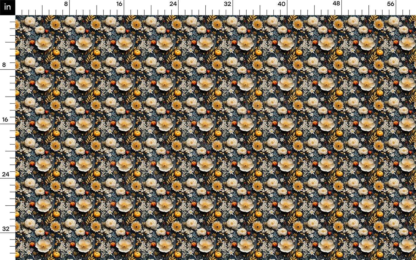 Floral Bullet Textured Fabric AA1927 flowers Embroidery