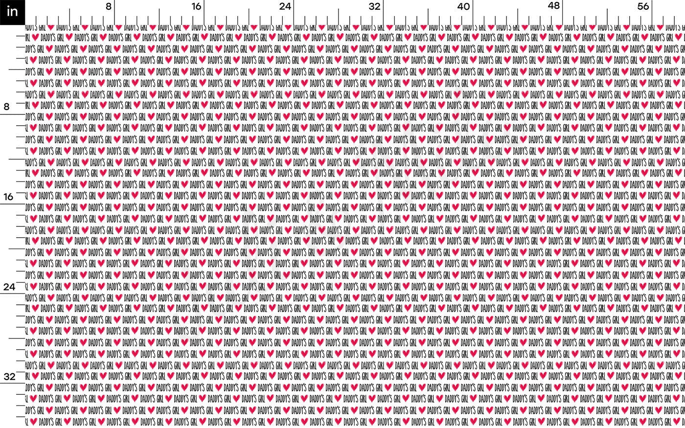 100% Cotton Fabric Daddys Girl CTN291