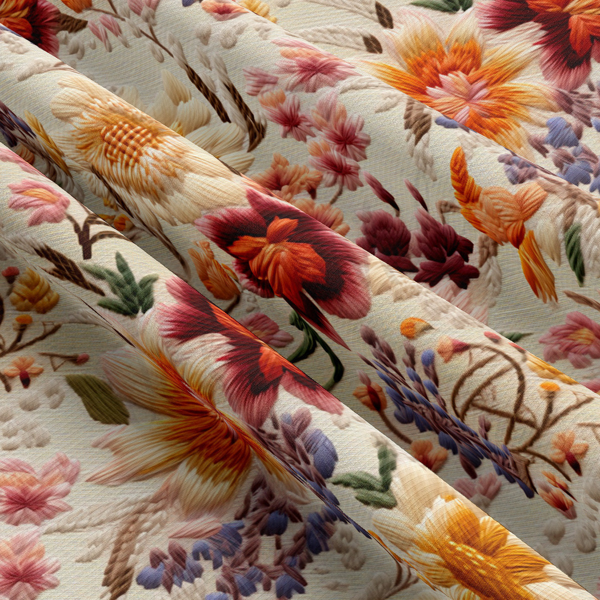 Embroidery Rib Knit Fabric RBK1929