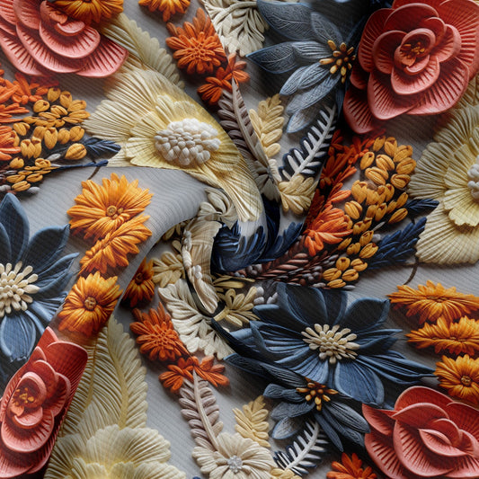 Embroidery Rib Knit RBK1921