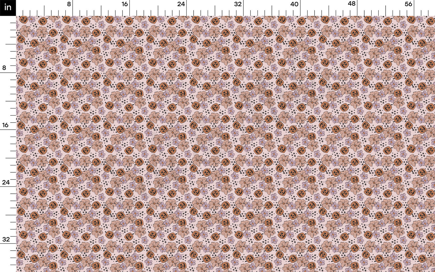 100% Cotton Fabric By the Yard Printed in USA Cotton Sateen - Cotton Halloween СTN1876