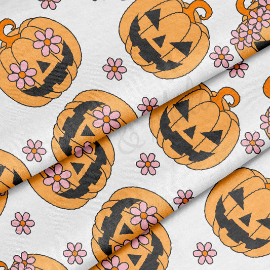 100% Cotton Fabric By the Yard Printed in USA Cotton Sateen - Cotton Halloween СTN1886