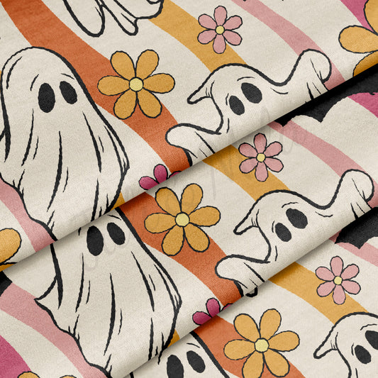 100% Cotton Fabric By the Yard Printed in USA Cotton Sateen - Cotton Halloween СTN1871