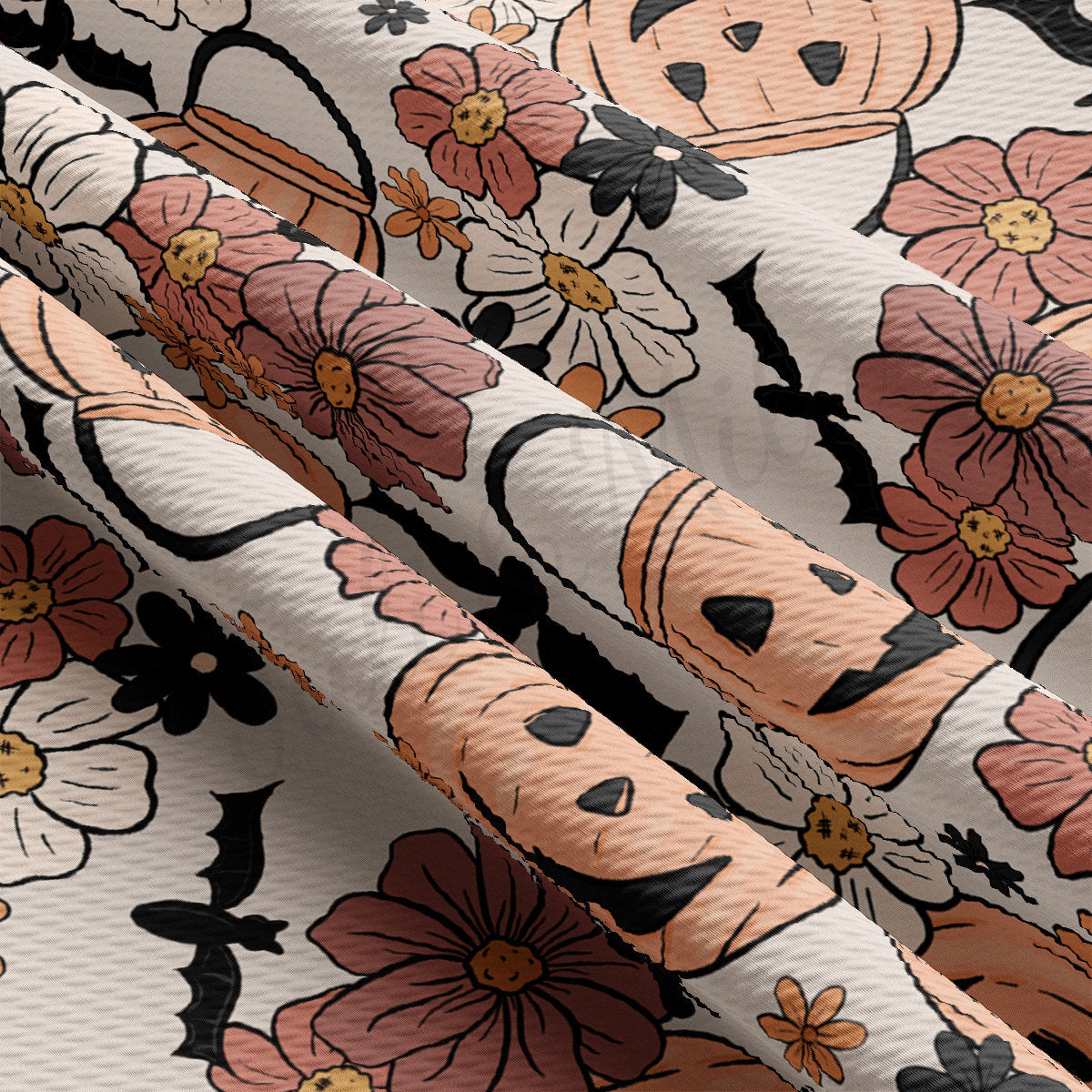 Autumn Fall Halloween Bullet Textured Fabric AA1944
