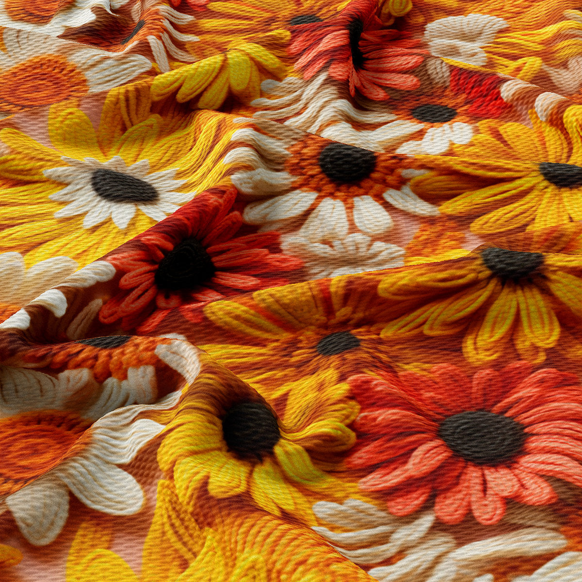 Bullet Textured Fabric AA1924 flowers Embroidery