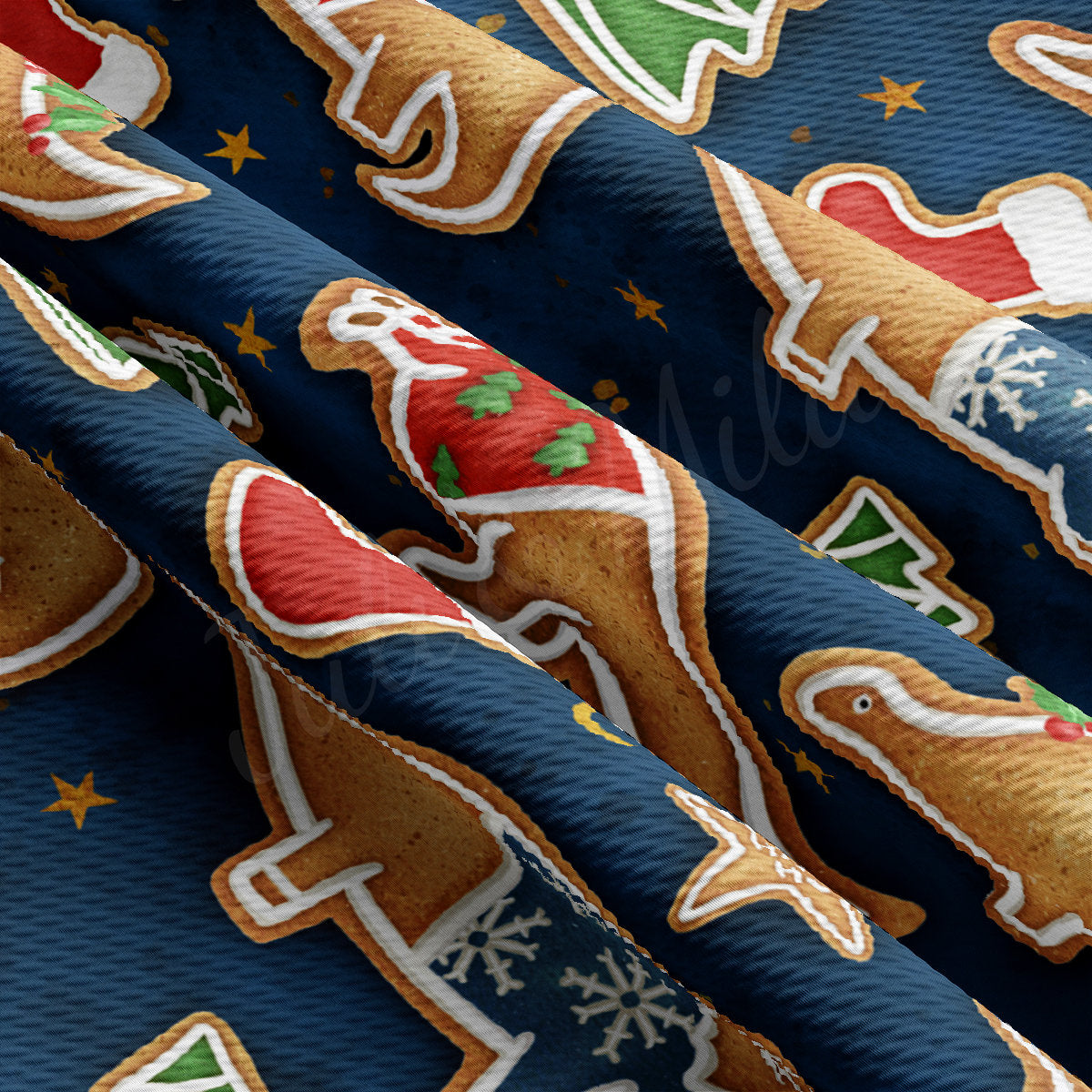 Christmas Dino Bullet Textured Fabric AA1941