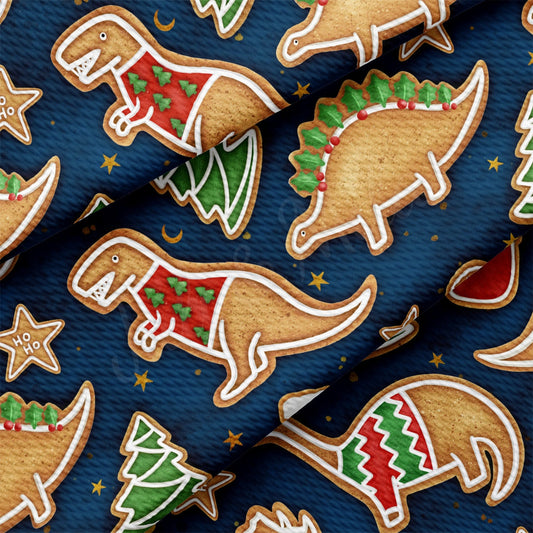 Christmas Dino Bullet Textured Fabric AA1941