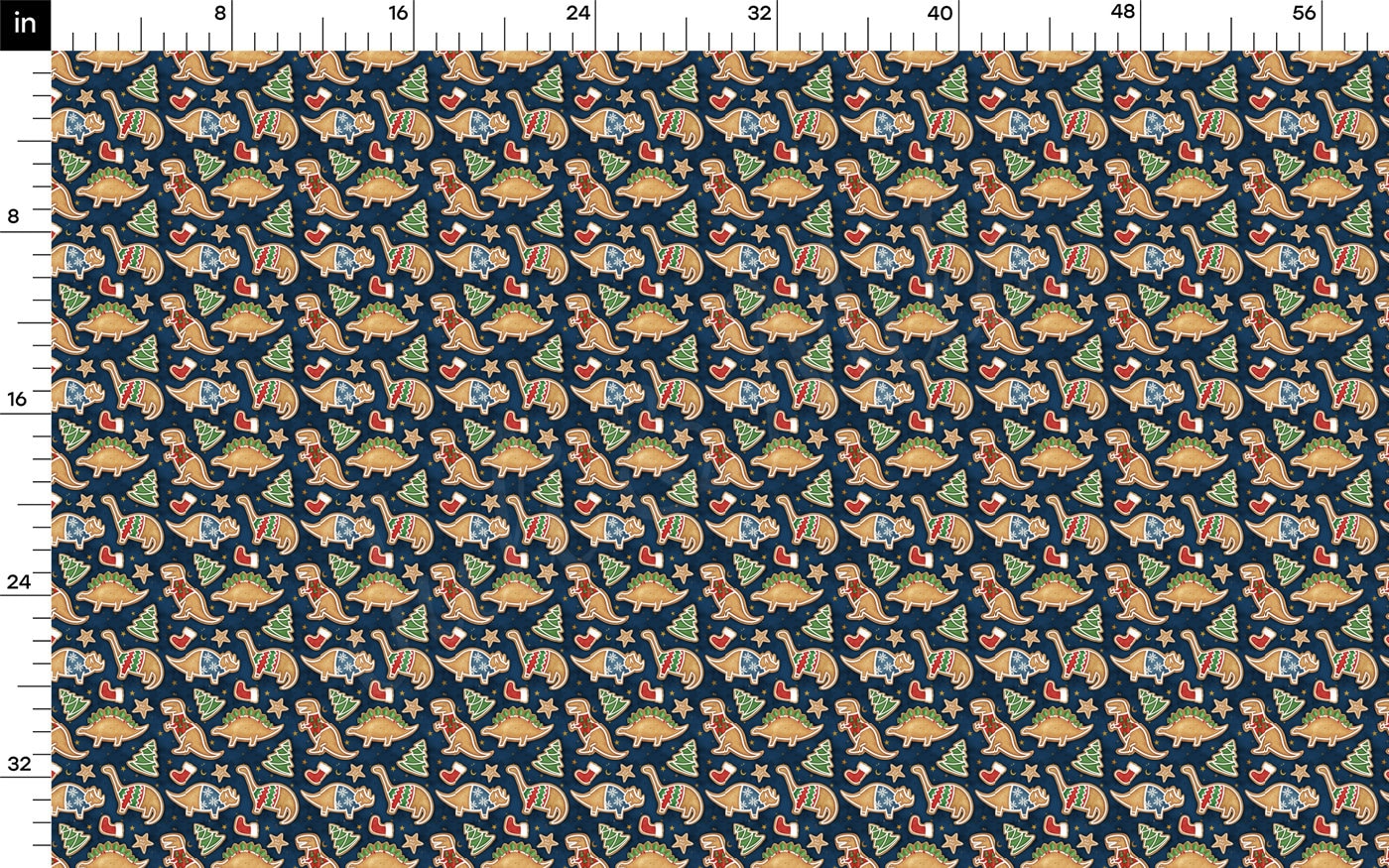 Christmas Dino Bullet Textured Fabric AA1941
