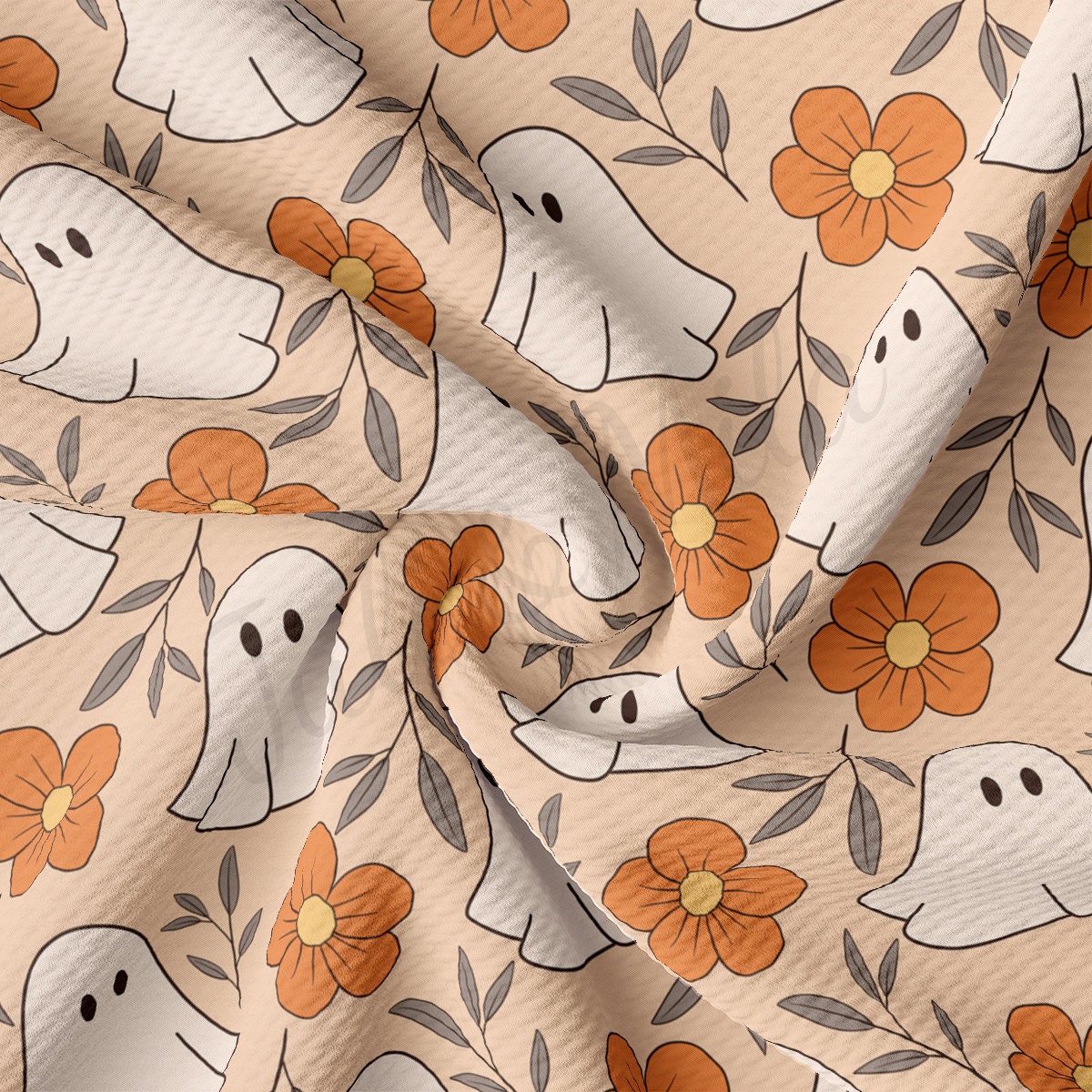 Fall Halloween Bullet Textured Fabric AA1940 ghosts