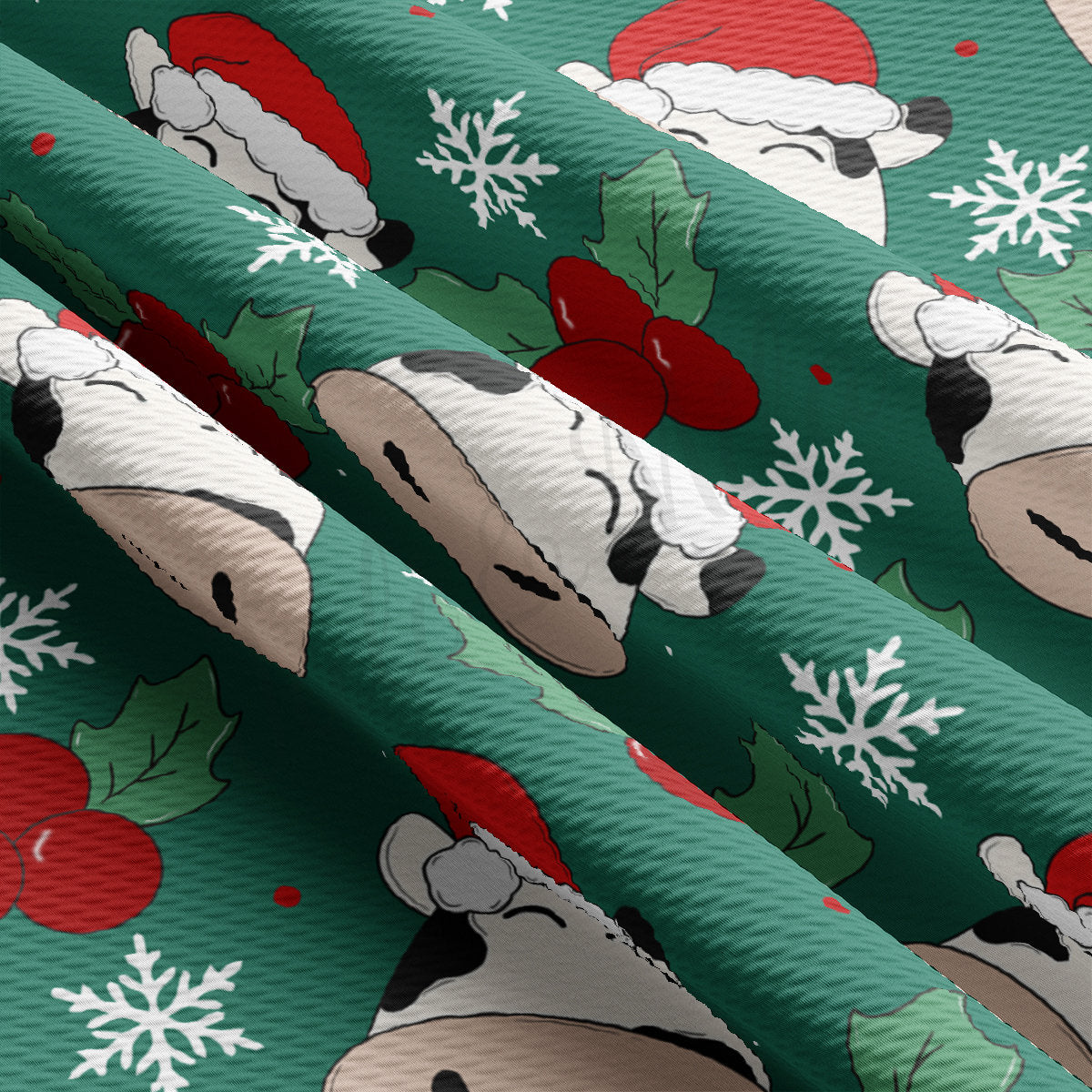Cow Christmas Bullet Textured Fabric AA1904