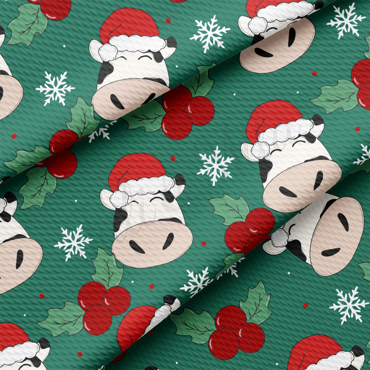 Cow Christmas Bullet Textured Fabric AA1904